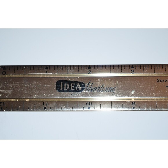 Vtg Vernon company Newton Iowa Advertising Metal 12" Ruler - Picture 4 of 5